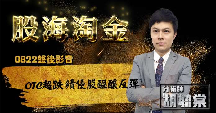 胡毓棠 股海淘金【OTC超跌 績優股醞釀反彈】影音分析 2018/08/22