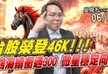 吳曉松 股市輕松賺【台股榮登46k !!! 鴻海續衝過300 微星穩定向上】影音分析2026/06/03