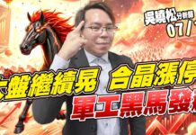 吳曉松 股市輕松賺【大盤繼續晃 合晶漲停 軍工黑馬發飆 】影音分析2026/07/13