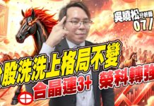 吳曉松 股市輕松賺【台股洗洗上格局不變 合晶連3+ 榮科轉強】影音分析2026/07/02